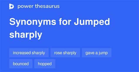 jumped synonyms